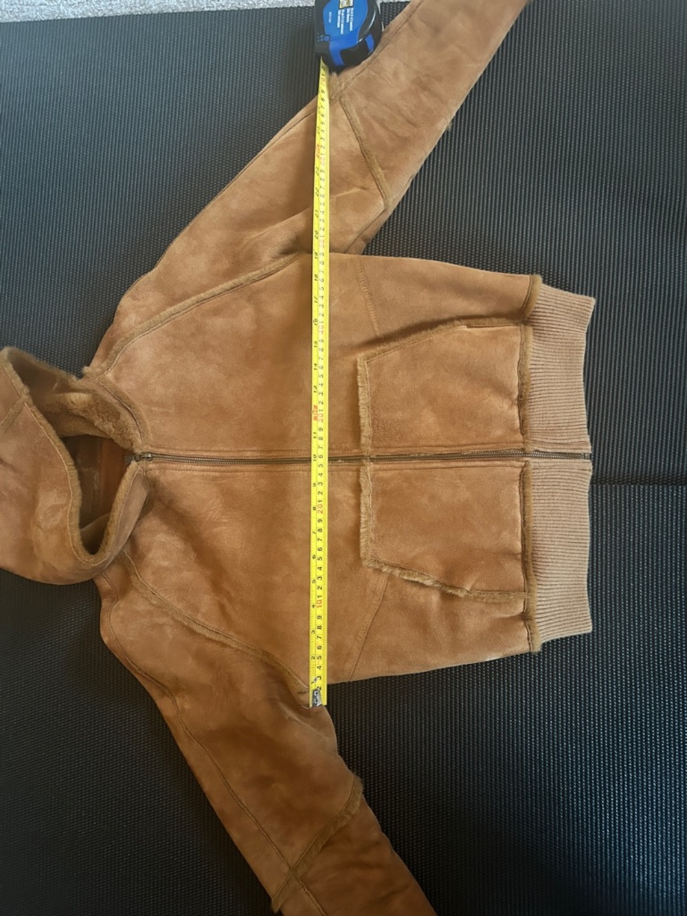 UGG Chestnut Shearling Bomber Jacket with Hood